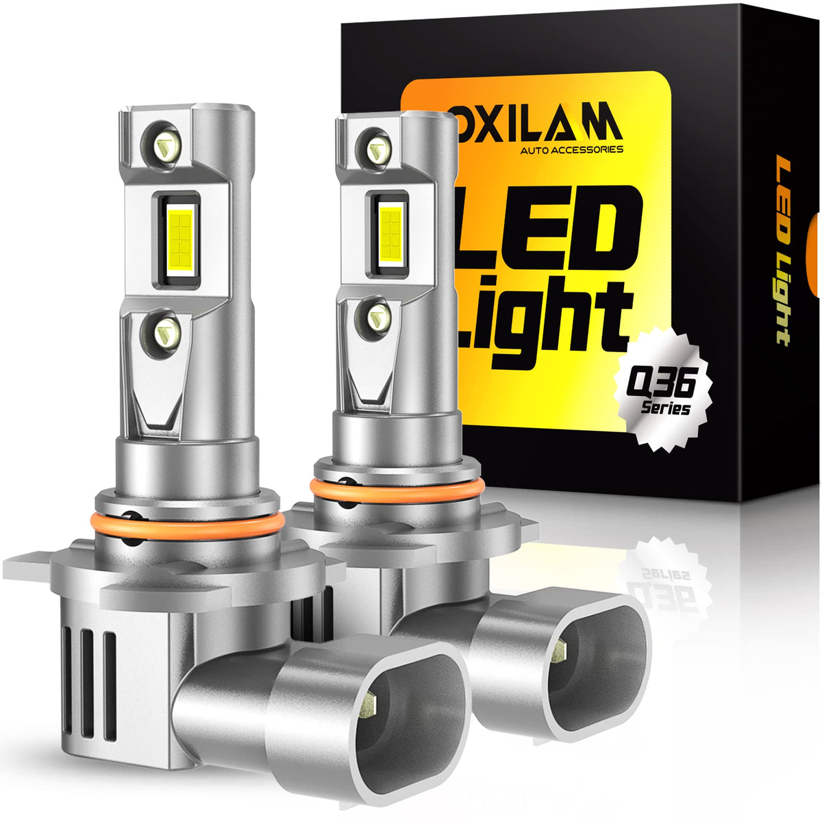 OXILAM 9012 LED Bulb, HIR2 Bulbs, 900% Ultra-Bright, 5 Min Quick - Product Imagery