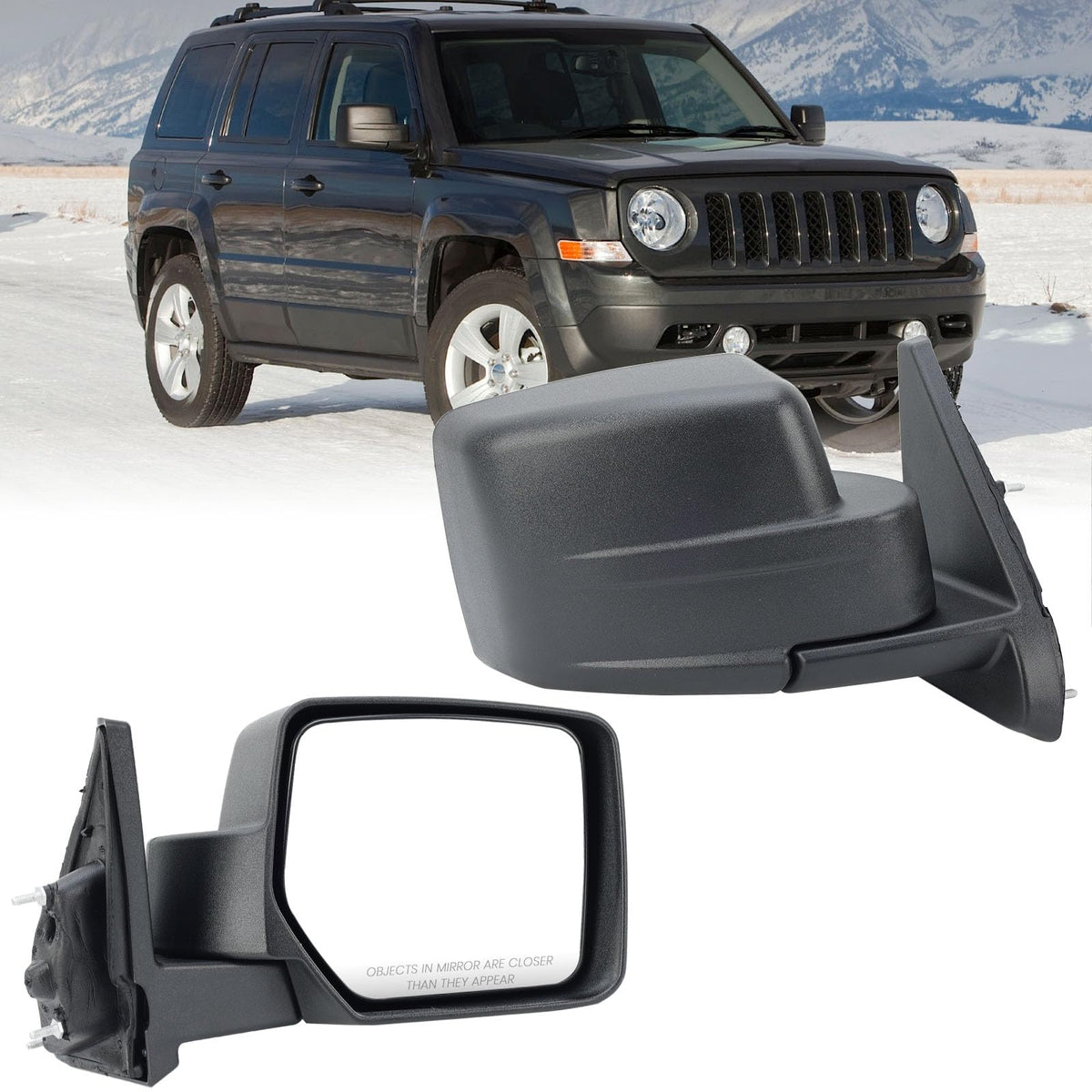 Right Passenger Side Mirror Compatible with Jeep Patriot - Product Imagery