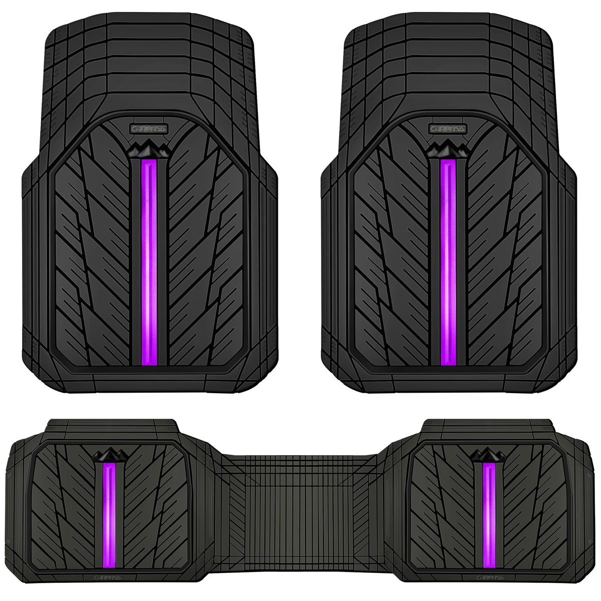 CAR PASS Rubber Floor Mats for Cars, Car Mats Full Sets - Product Imagery