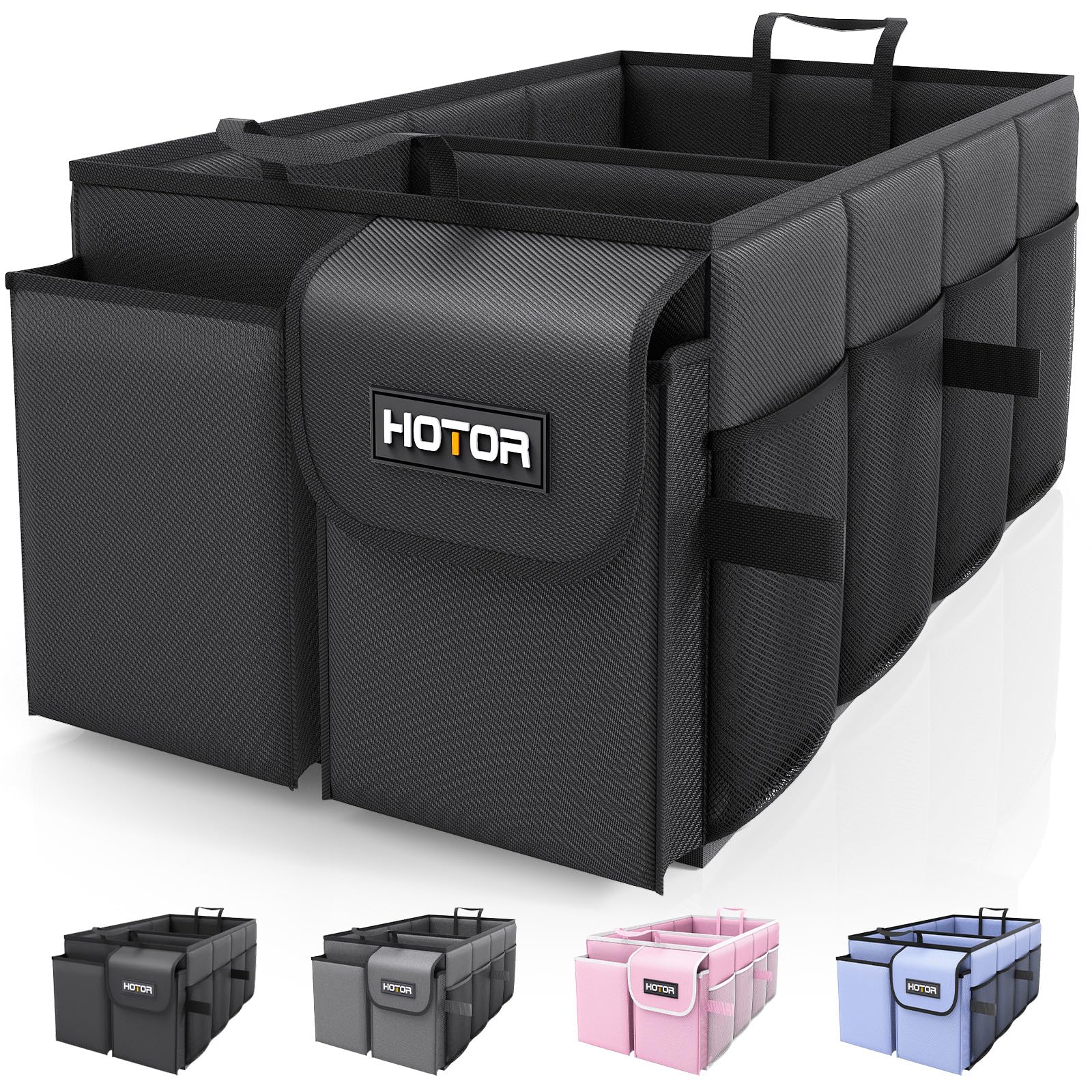 HOTOR Trunk Organizer - Foldable Car Organizer for SUVs & Sedans - Product Imagery
