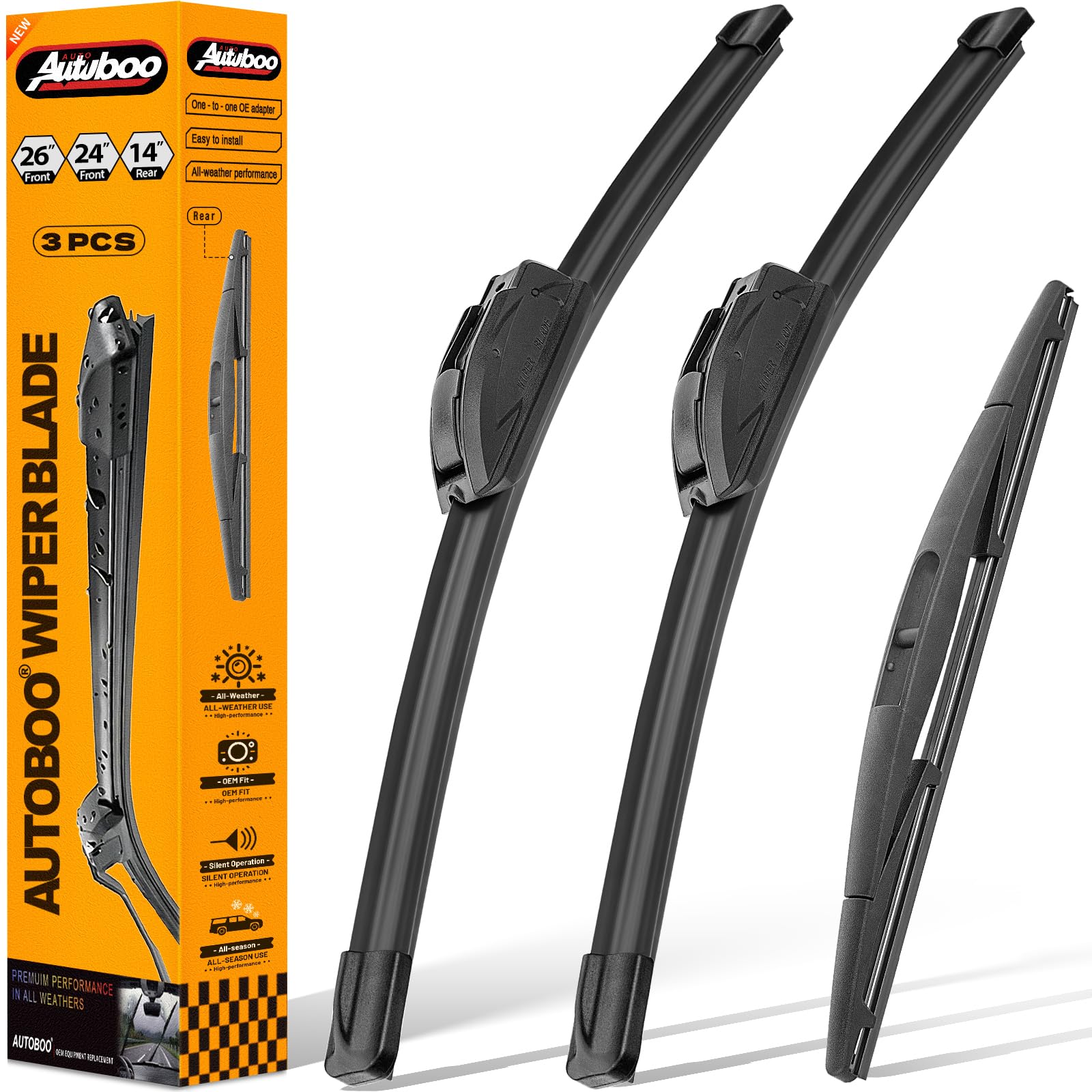 AUTOBOO Windshield Wiper Blade Replacement for Honda Pilot - Product Imagery