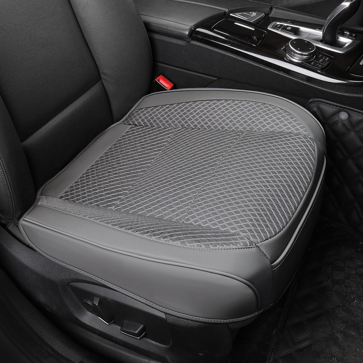 1 Pack Gray Ventilated Bottom Car Seat Cover - Product Imagery