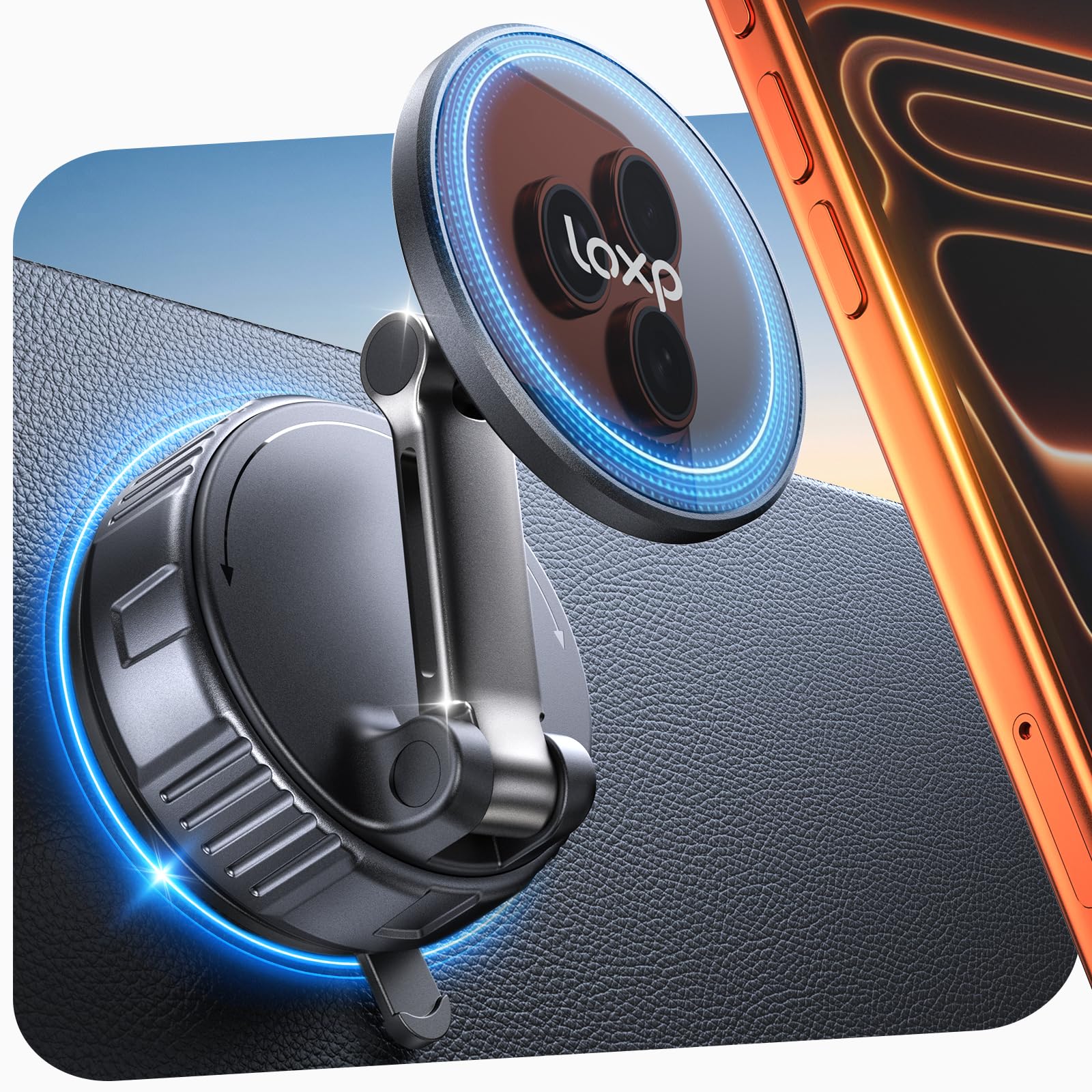 LOXP for MagSafe Car Mount, Vacuum Phone Holders for Your Car, - Product Imagery
