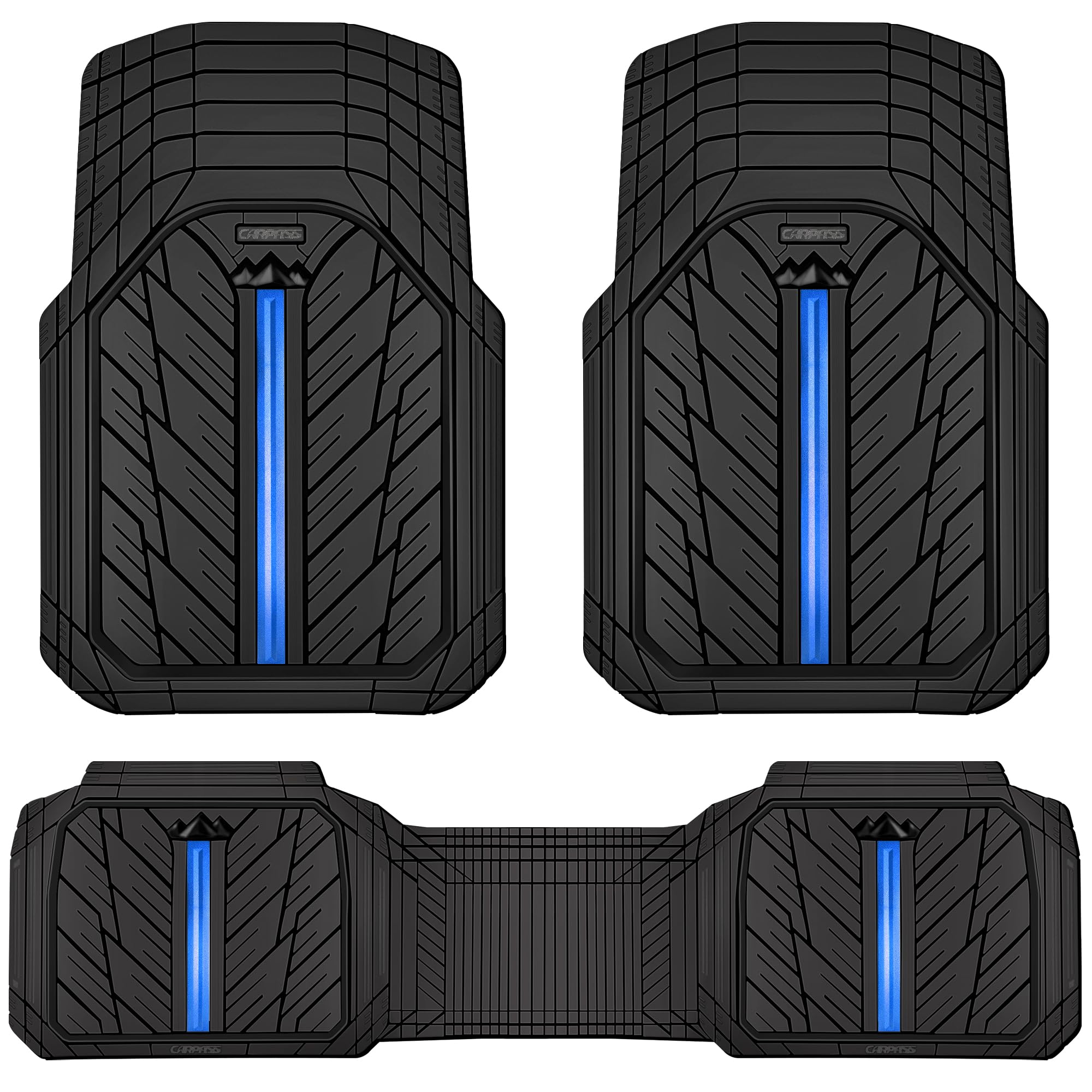 CAR PASS Rubber Floor Mats for Cars, Car Mats Full Sets - Product Imagery