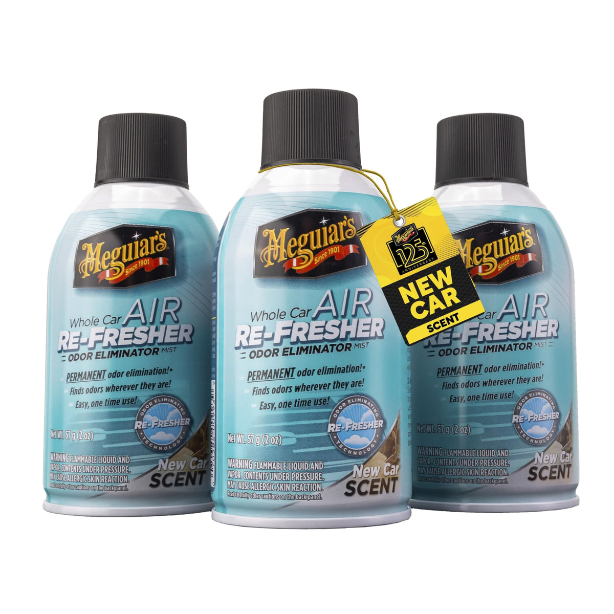 Meguiar’s Whole Car Air Refresher Odor Fighting MIst, New Car - Product Imagery
