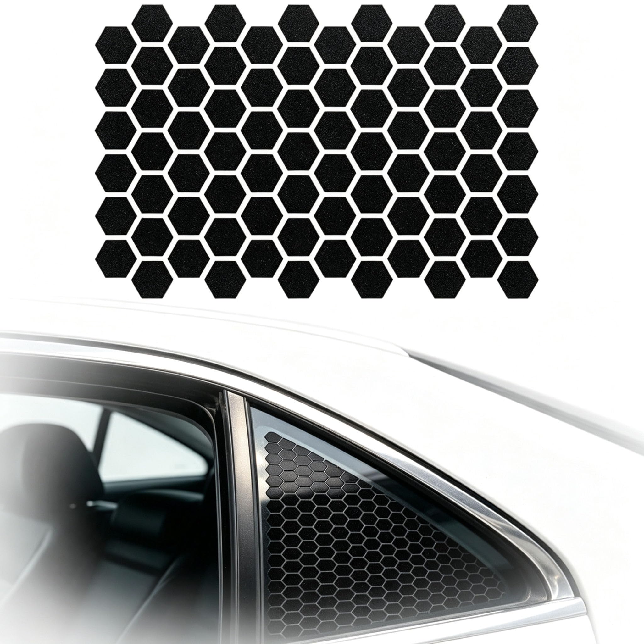 Car Hexagon Glass Graphic Vinyl For Mini Cooper Countryman - Product Imagery