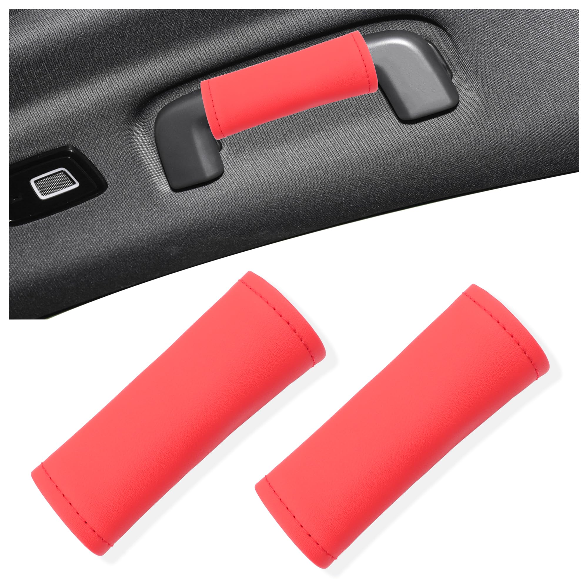 2PCS Leather Inside Car Door Handle Protector,Colorful Car - Product Imagery
