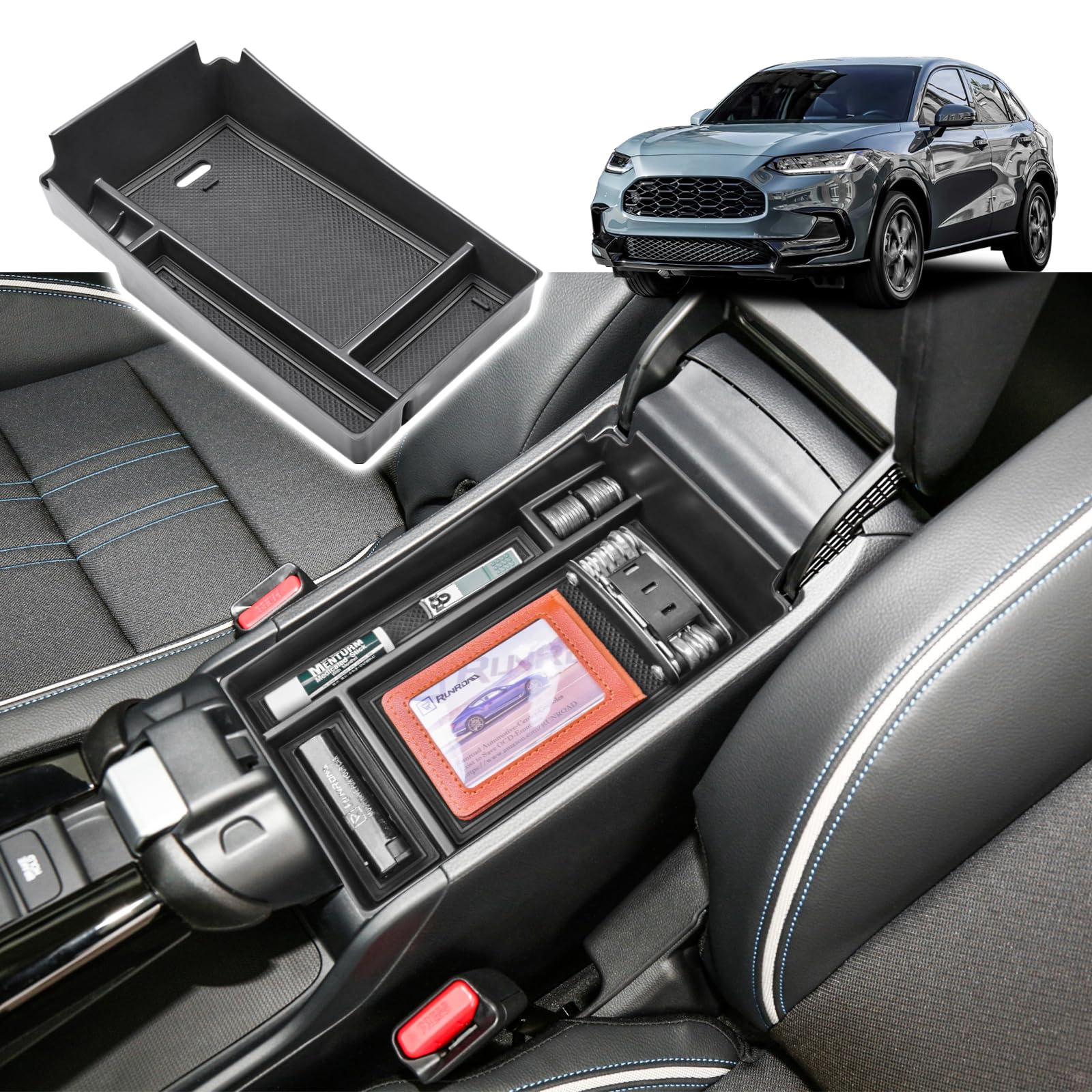 RUNROAD Center Console Organizer Tray For 2023-2027 Honda HR-V - Product Imagery