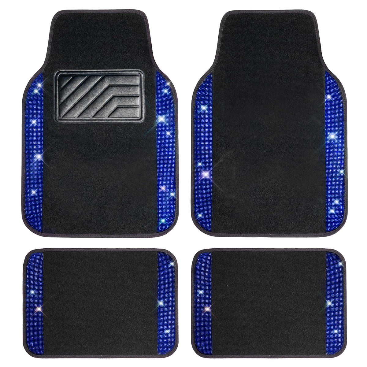 CAR PASS Bling Rhinestones Diamond Car Floor Mat,Sparkly Glitter - Product Imagery
