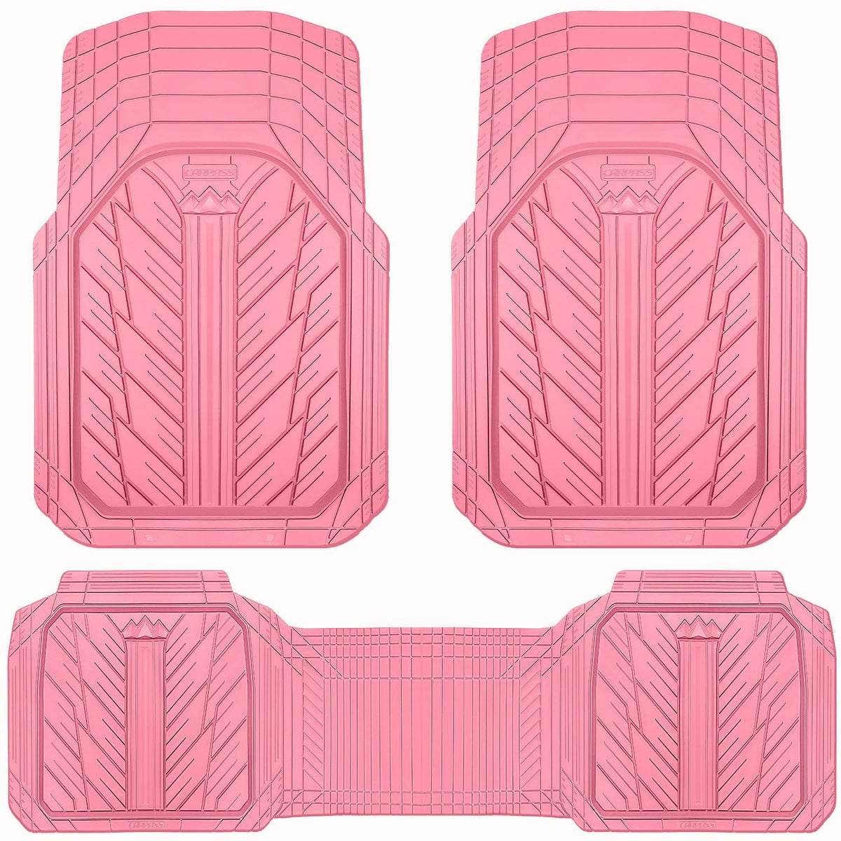 CAR PASS Heavy Rubber Car Floor Mats, Deep Waterproof Car Mats - Product Imagery