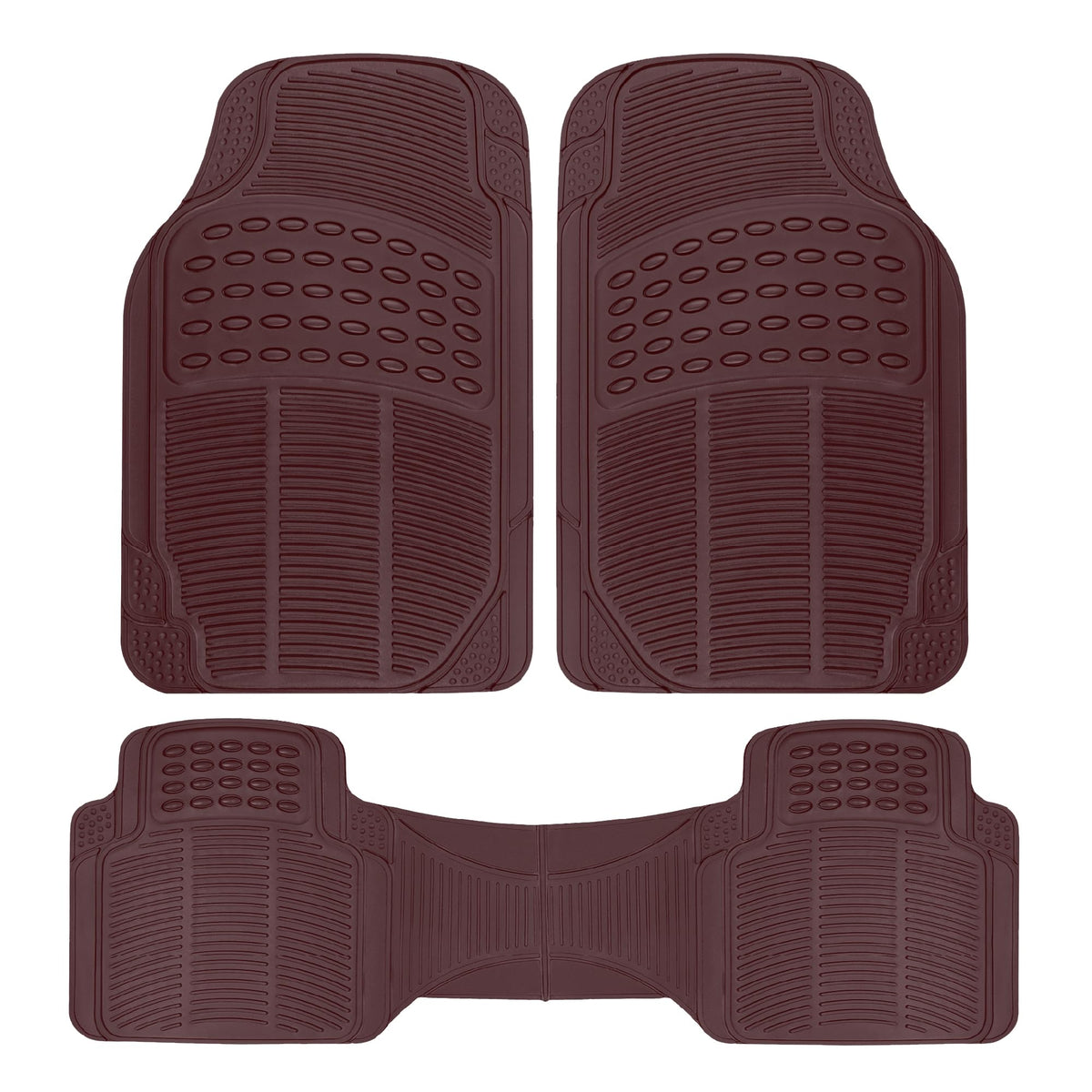 BDK ProLiner Car Floor Mats for Cars Trucks SUV 3pc All-Weather - Product Imagery