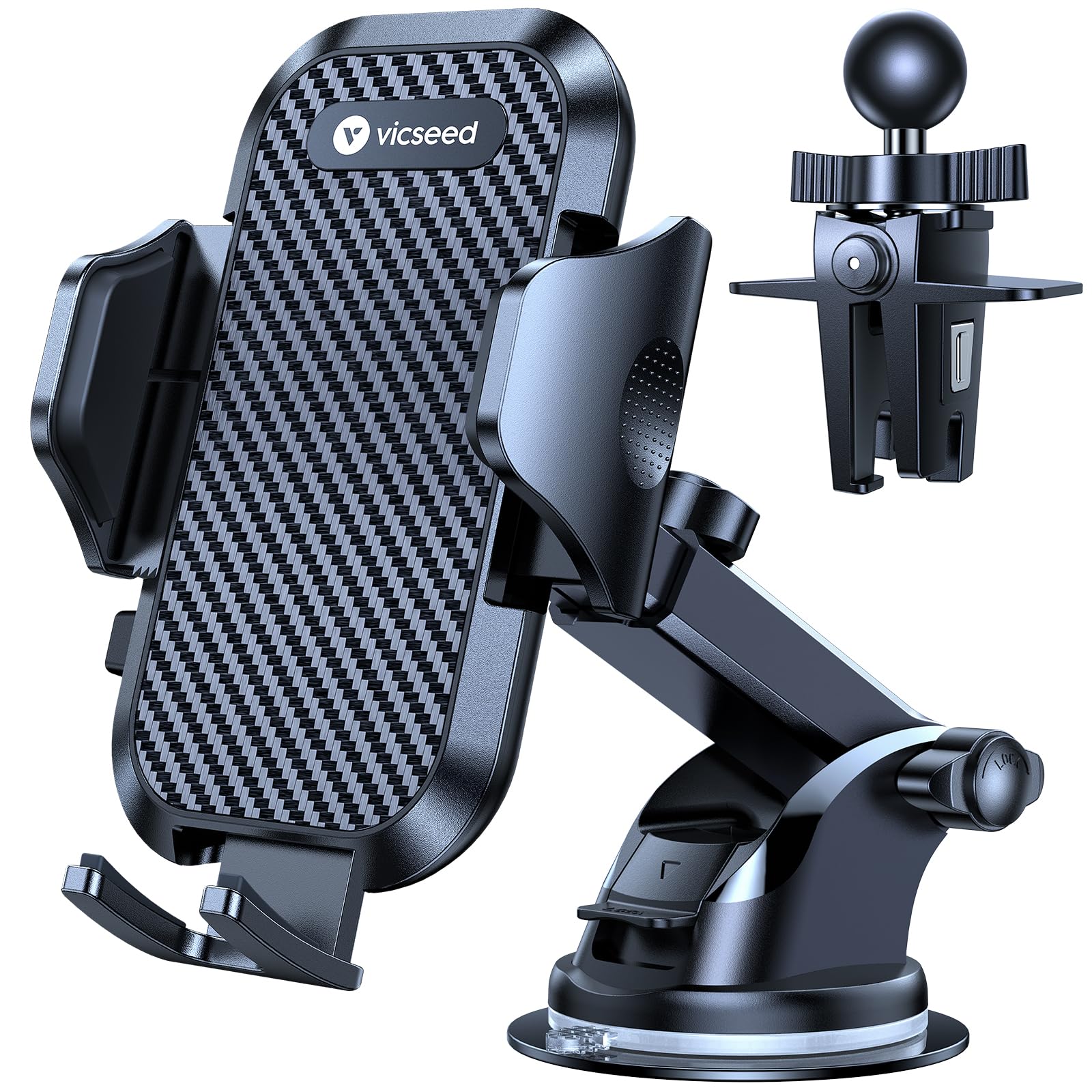 VICSEED 2026 Ultimate Sturdy Car Phone Holder [Upgraded 95+LBS - Product Imagery