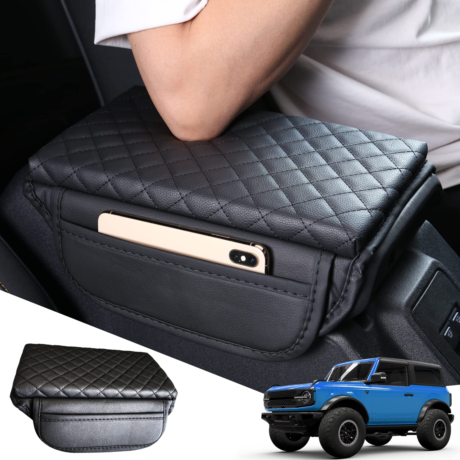 Center Console Armrest Cover for Ford Bronco Accessories 2021 - Product Imagery