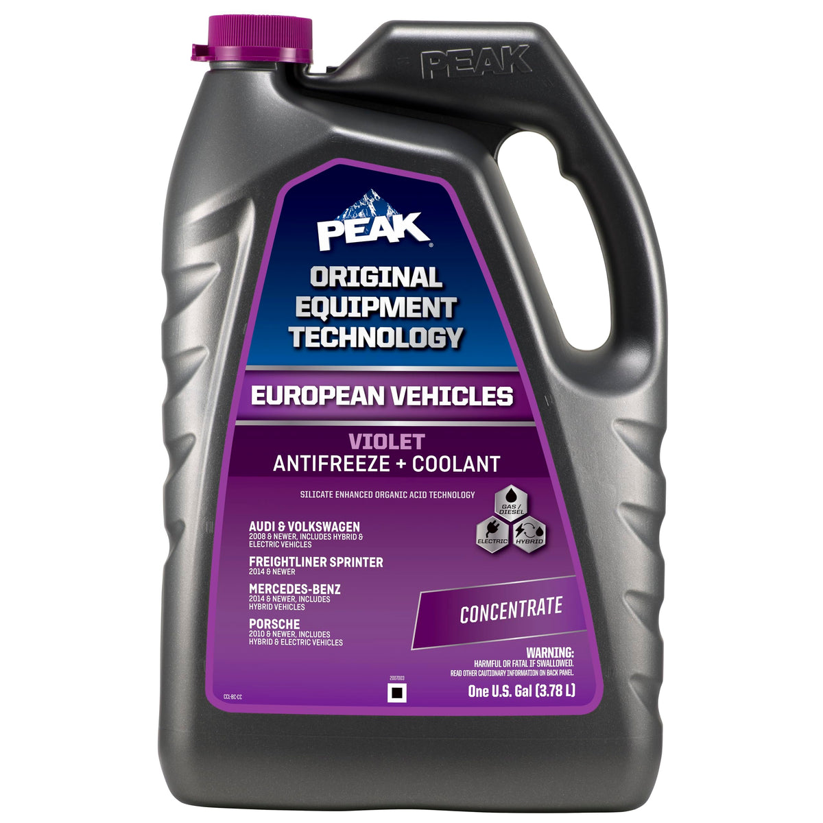 PEAK OET Extended Life Violet Concentrate Antifreeze/Coolant for - Product Imagery