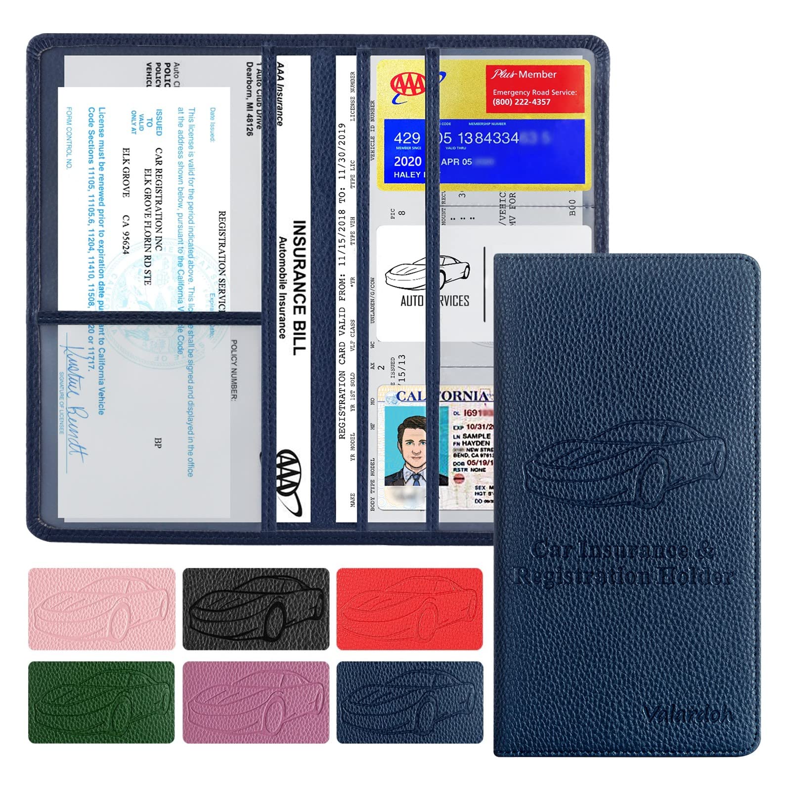Valardoh Premium Car Registration and Insurance Card Holder, Car - Product Imagery