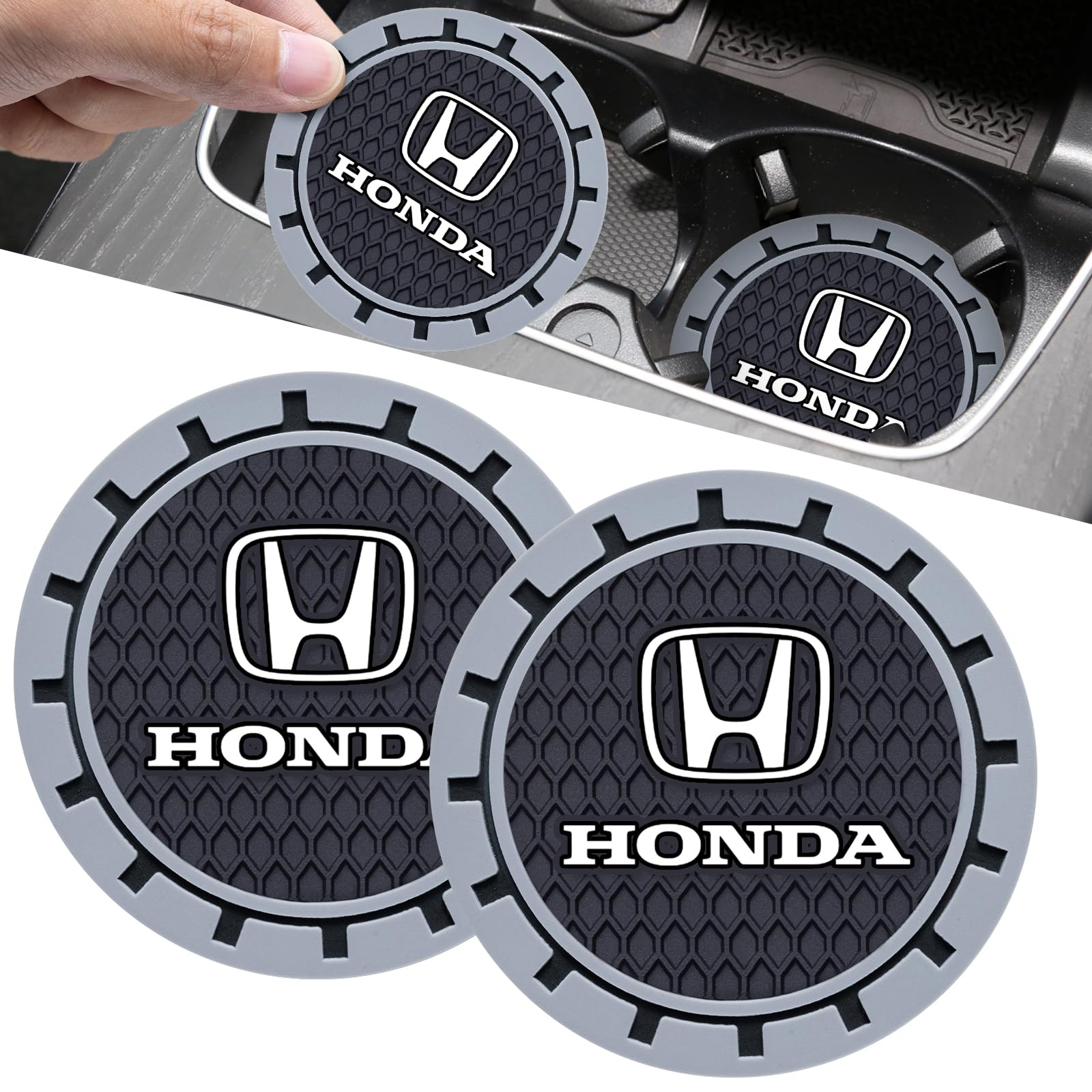 Car Cup Coaster, 2PCS Universal Non-Slip Cup Holders, Compatible - Product Imagery