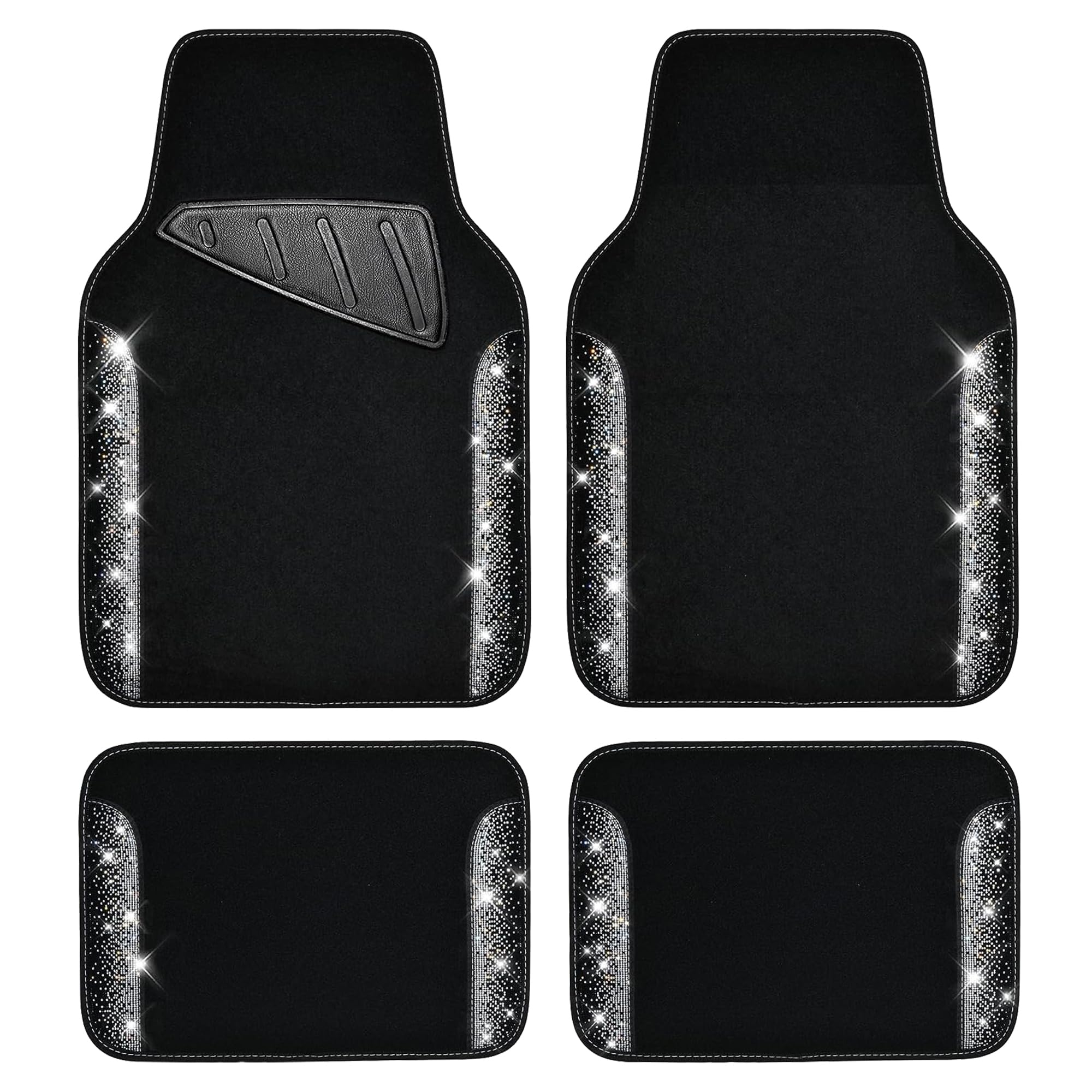 CAR PASS Bling Car Mats Shining Diamond Carpet Crystal - Product Imagery