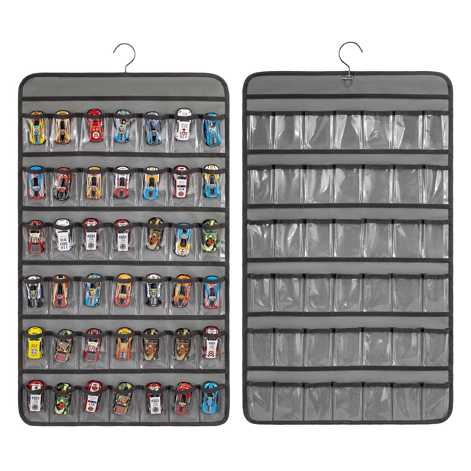 Toy Cars Wheels Storage Holder Matchbox Cars Organizer Dual - Product Imagery