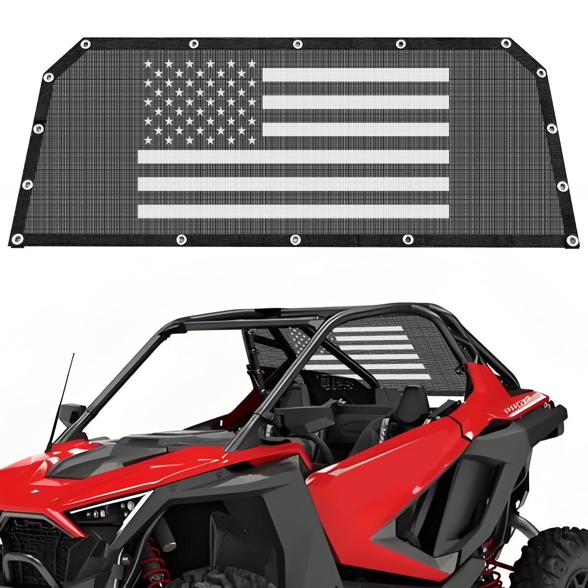 Rear Window Net for Polaris RZR PRO XP 4 / Pro R / Turbo R, US - Product Imagery