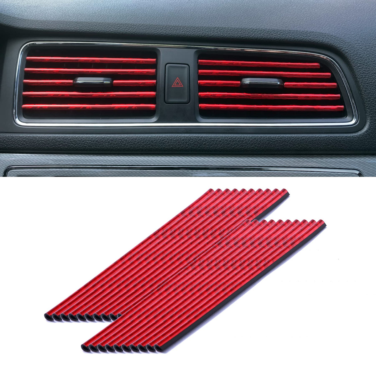 LivTee 20 Pieces Car Air Conditioner Decoration Strip for Vent - Product Imagery