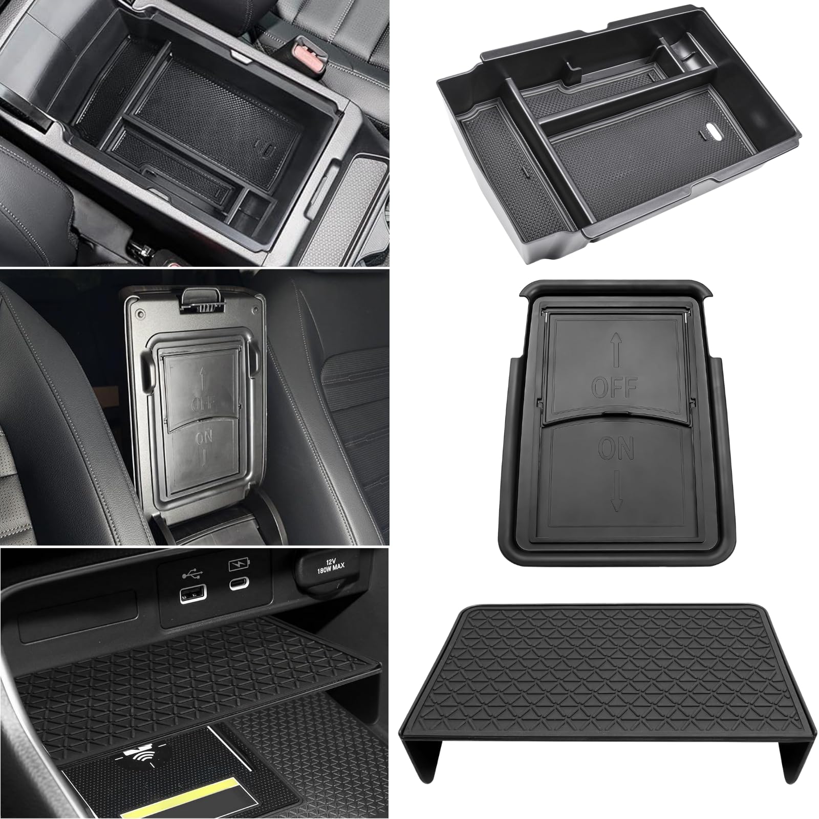 3PCS Center Console Organizer for Honda 2023 2024 2025 2026 CRV - Product Imagery