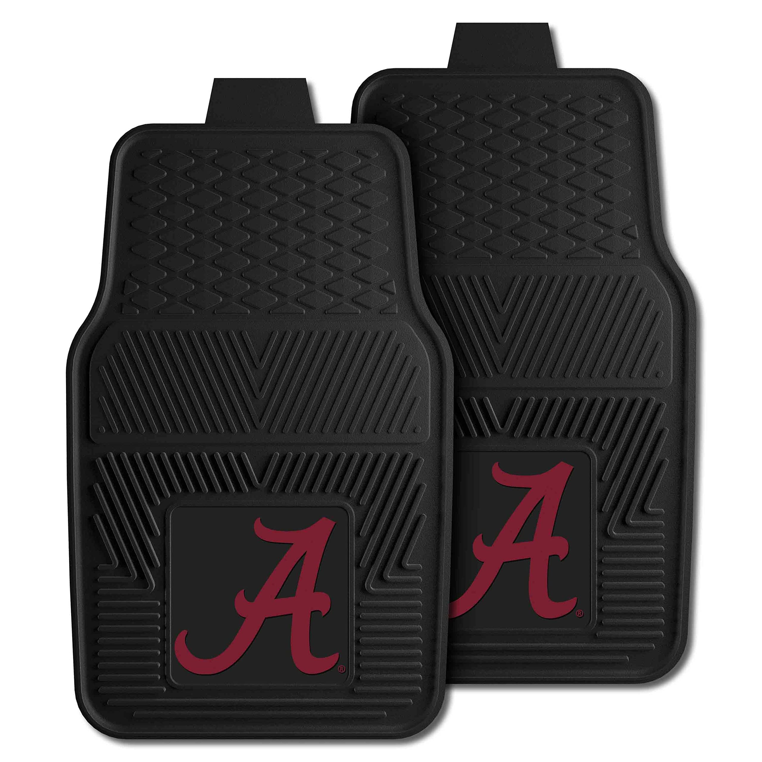 FANMATS 8761 Alabama Crimson Tide 2-Piece Heavy Duty Vinyl Car - Product Imagery