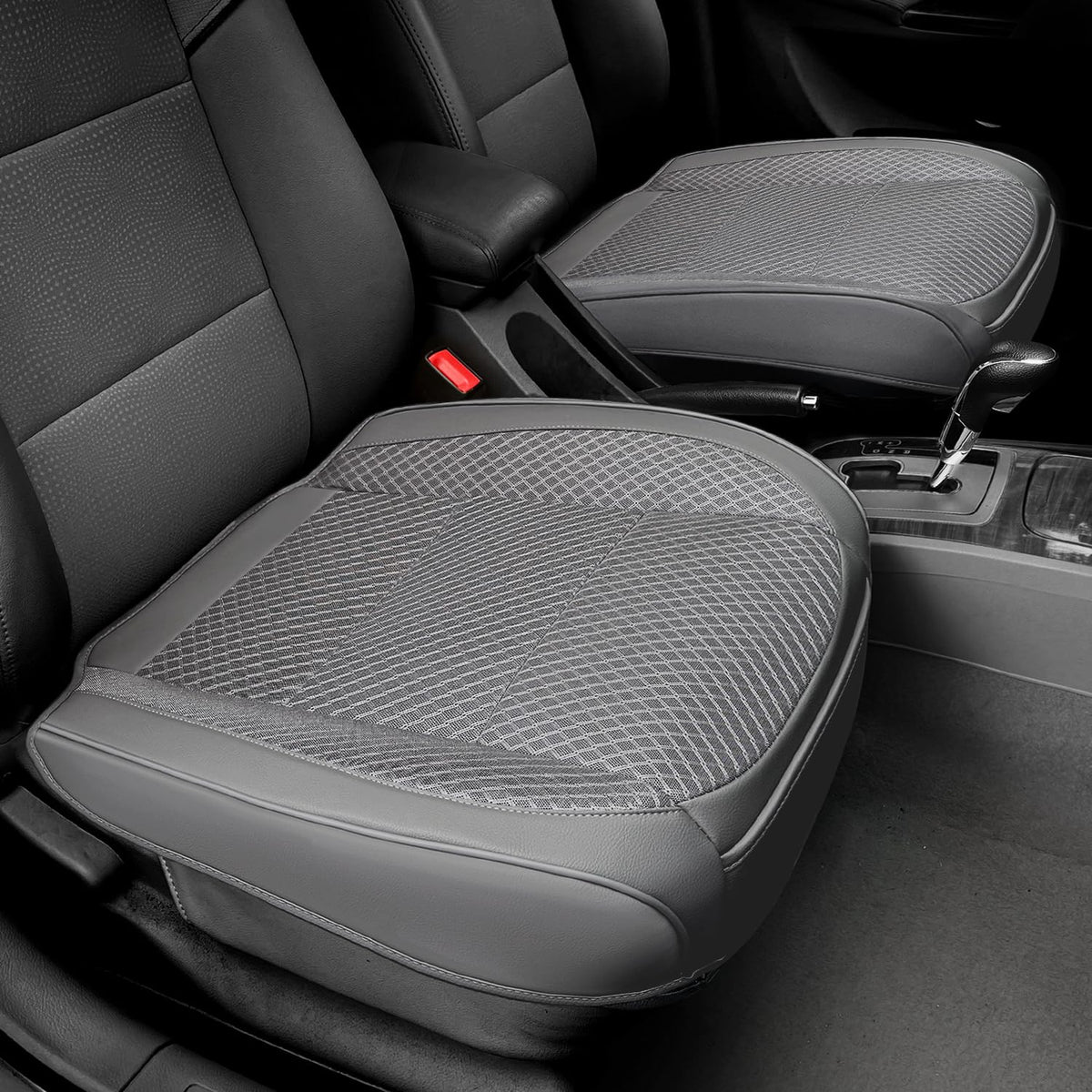 2 Pack Gray Ventilated Bottom Car Seat Cover - Product Imagery