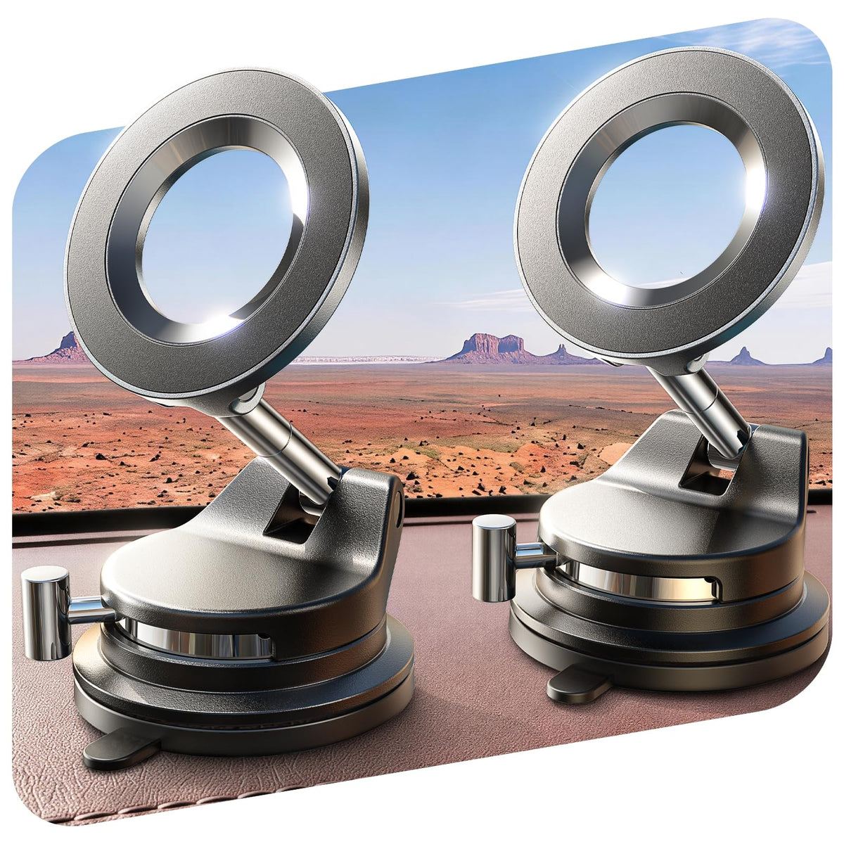 LISEN 2 Pack for Magsafe Car Mount, Magnetic Phone Holder for - Product Imagery