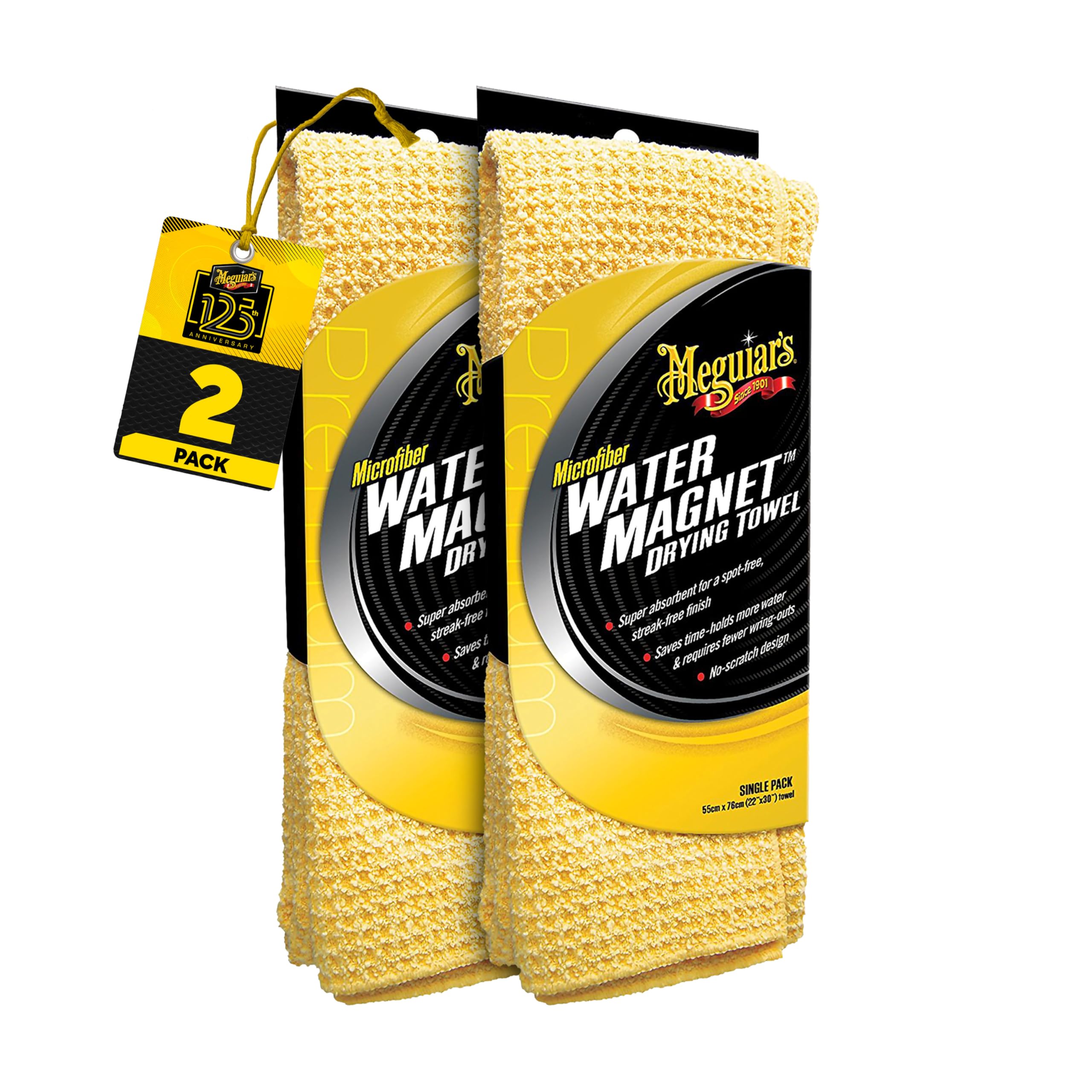 Meguiar's Microfiber Towel, Water Magnet, 2 Pack | Car Drying | - Product Imagery