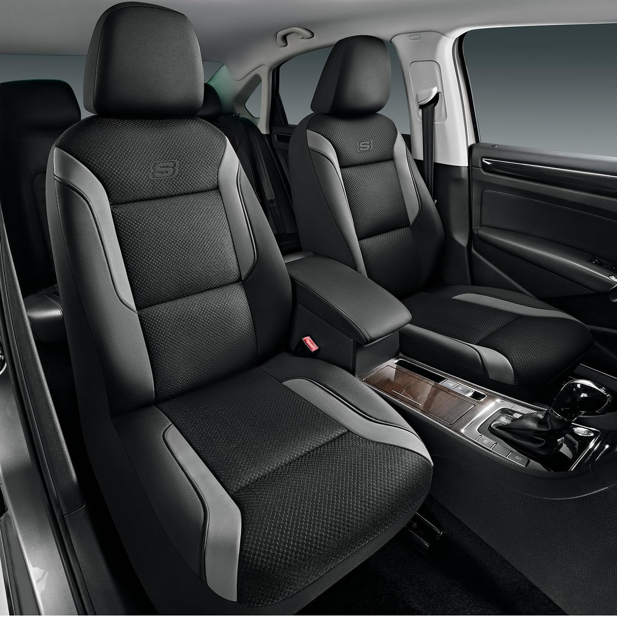 Skechers Memory Foam Car Seat Covers, Air Cool Mesh Thick Seat - Product Imagery