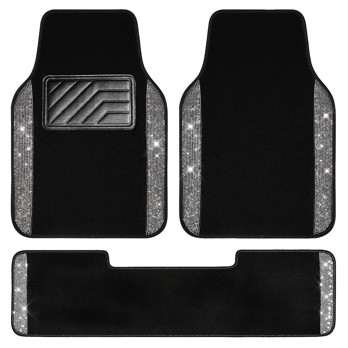 CAR PASS Bling Diamond Car Mats Shining Carpet Crystal - Product Imagery