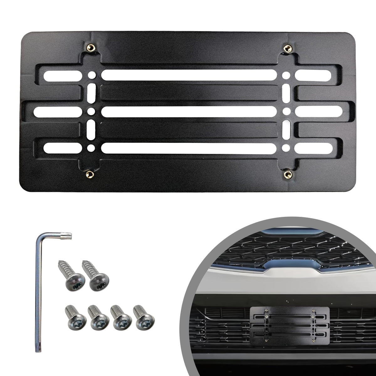 Front Bumper License Plate Bracket for Hyundai and Kia - Product Imagery