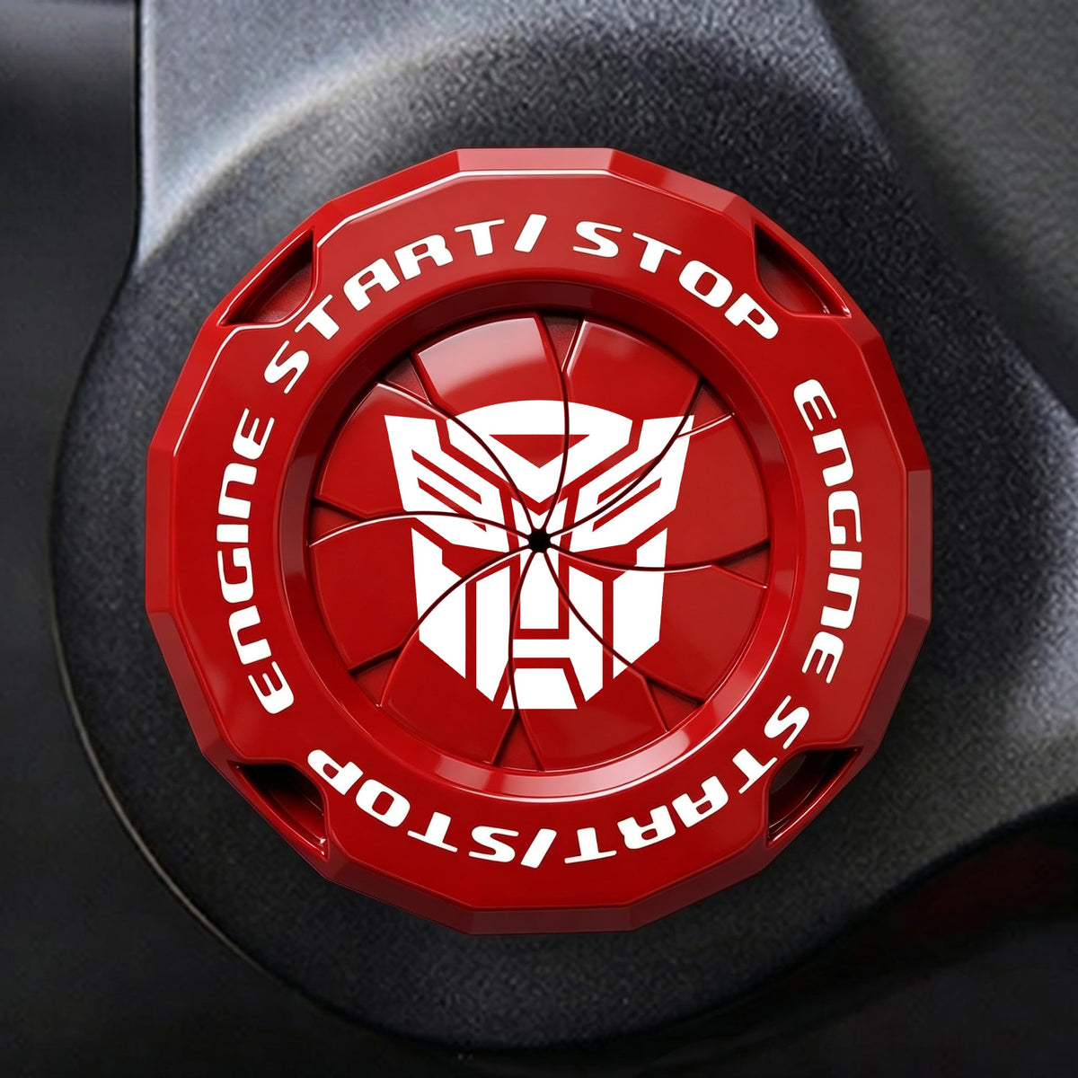 Tybasthe Rotary Push Start Button Cover, Autobots Car - Product Imagery