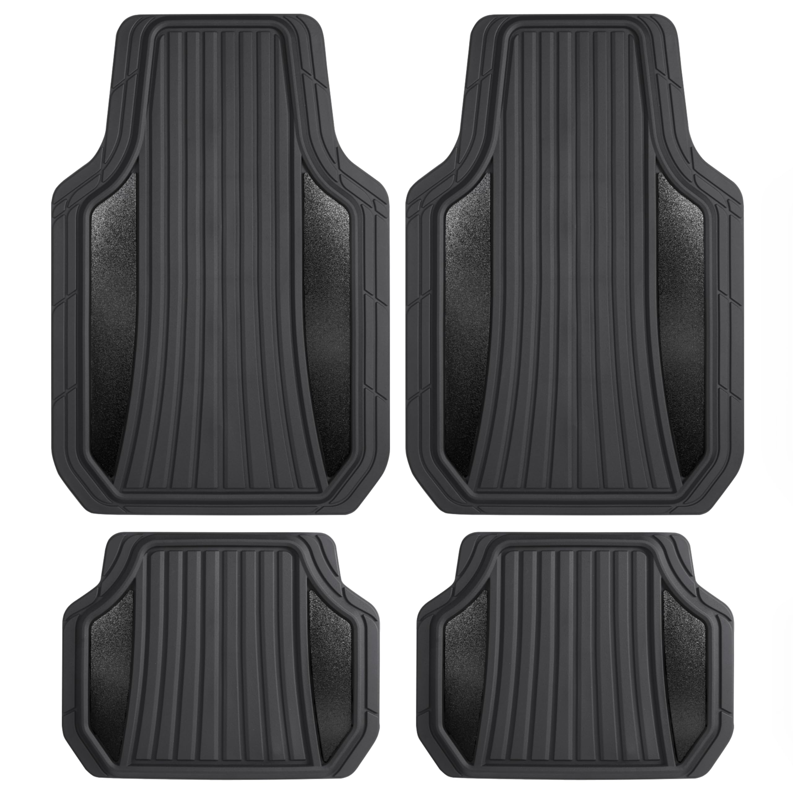 Motor Trend Rubber Car Floor Mats - Durable, All Weather - Product Imagery