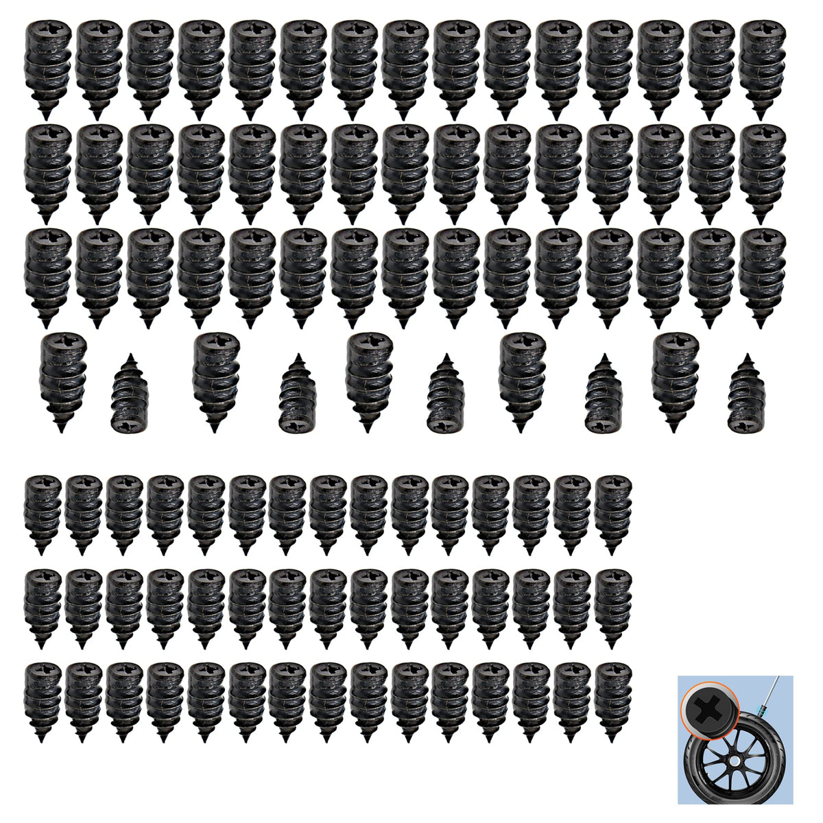 100 Pcs Tire Repair Rubber Nail, Self-Service Vacuum Tire Repair - Product Imagery