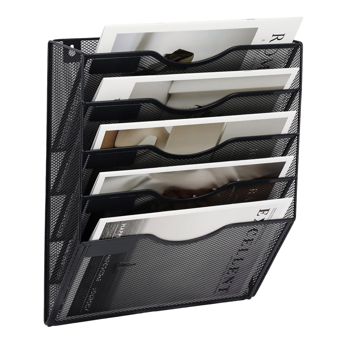 EASEPRES 5 Pocket Mesh Hanging Wall File Organizer, Wall Mounted - Product Imagery