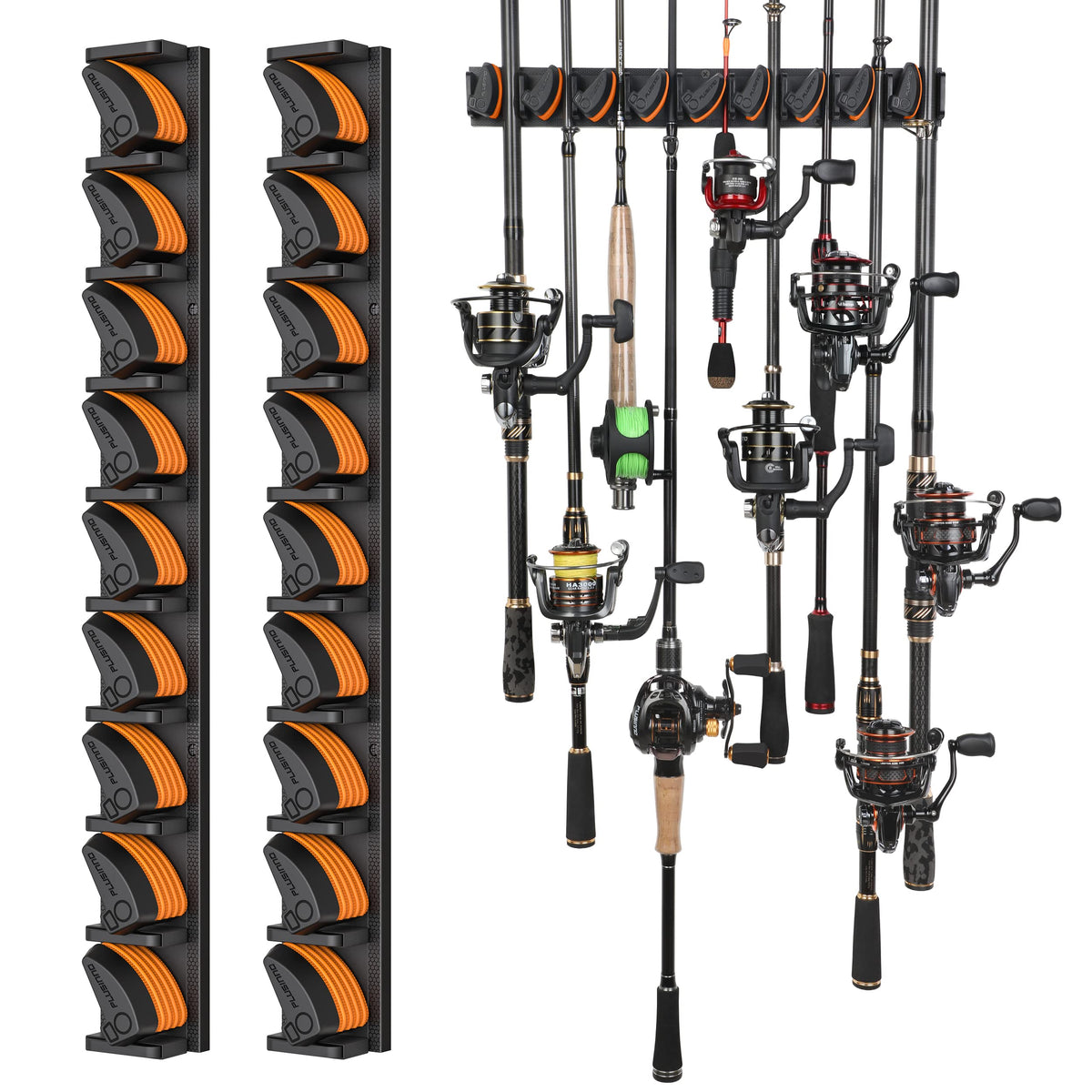PLUSINNO V9 Fishing Rod Holder, Wall‑Mount Pole Holders for 9 - Product Imagery
