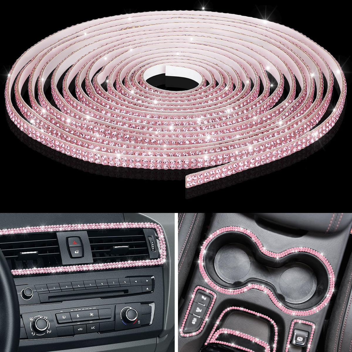 Kingdder 32.8 ft Car Trim Bling Decor Self Adhesive Car - Product Imagery