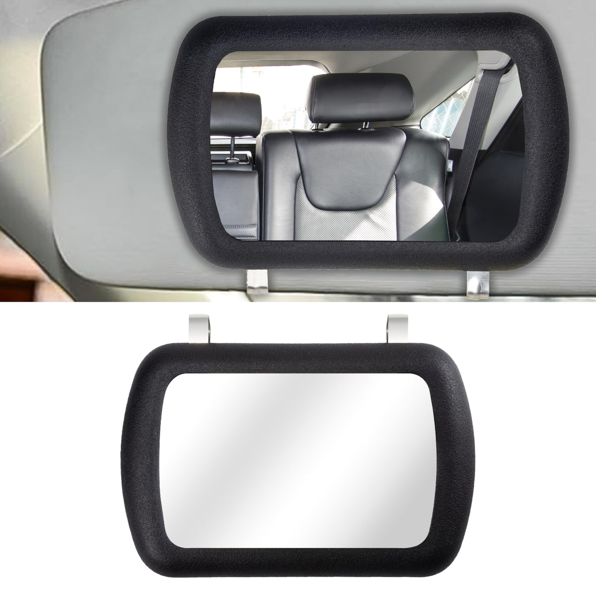BFXM Car Visor Mirror, Universal Clip-On Car Mirror Vanity - Product Imagery