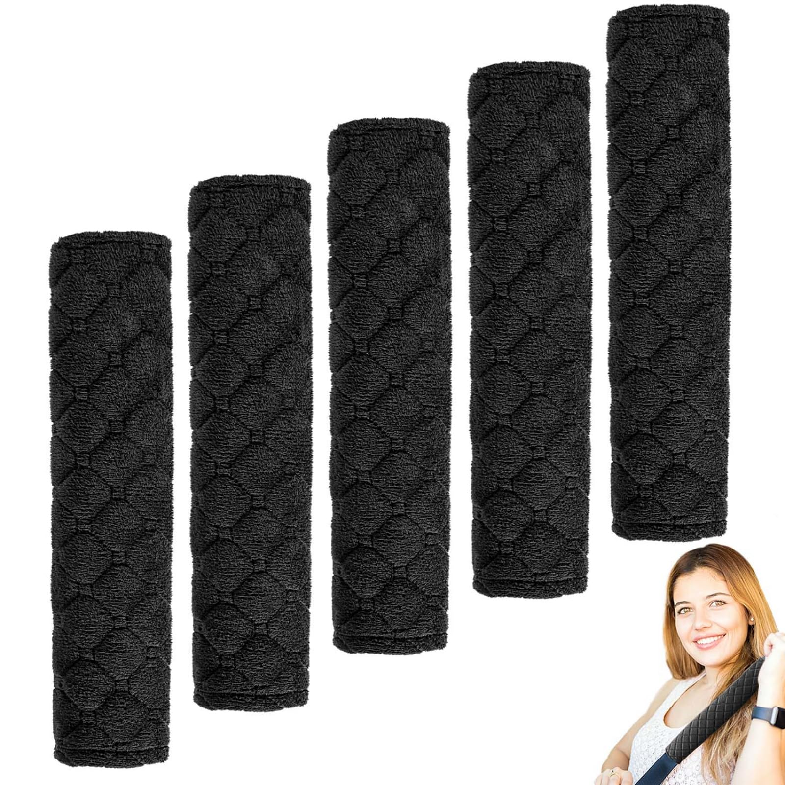 5 Pack Soft Car Seat Belt Cover Protector Comfort Auto Seatbelt - Product Imagery