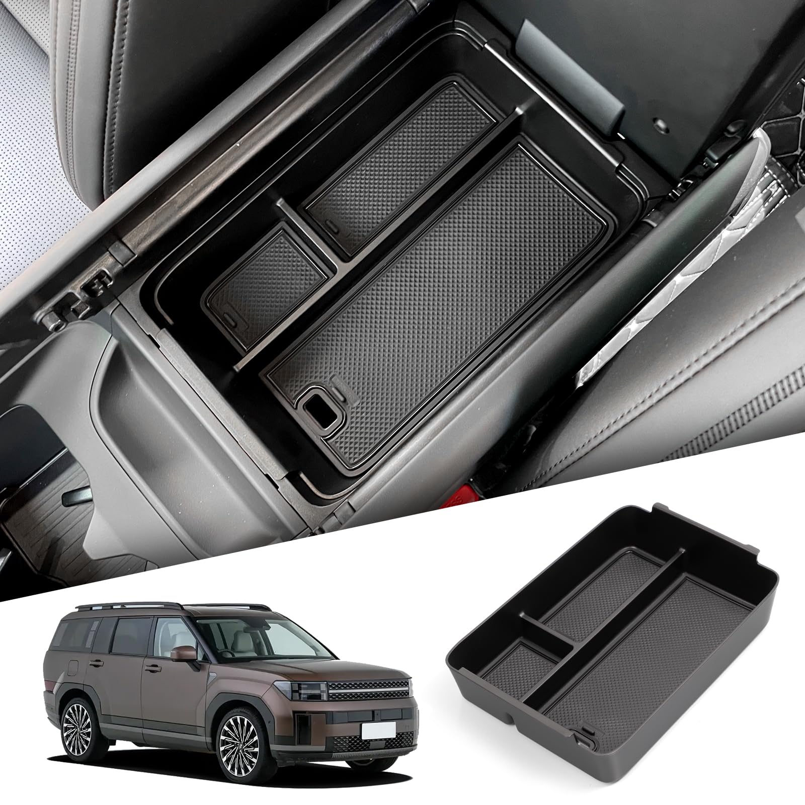 smabee Center Console Organizer for Hyundai Santa Fe 2024 2025 - Product Imagery