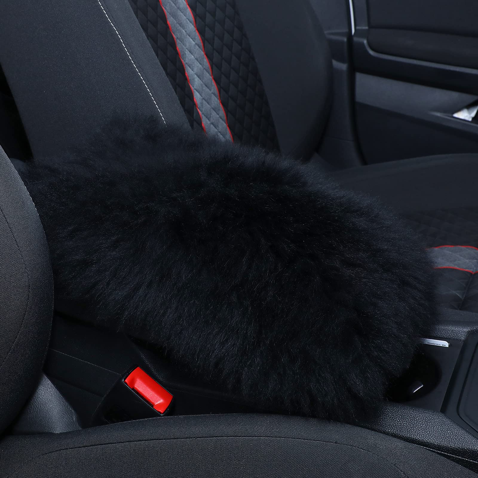 Frienda Furry Armrest Cover Auto Center Console Cover Car Soft - Product Imagery