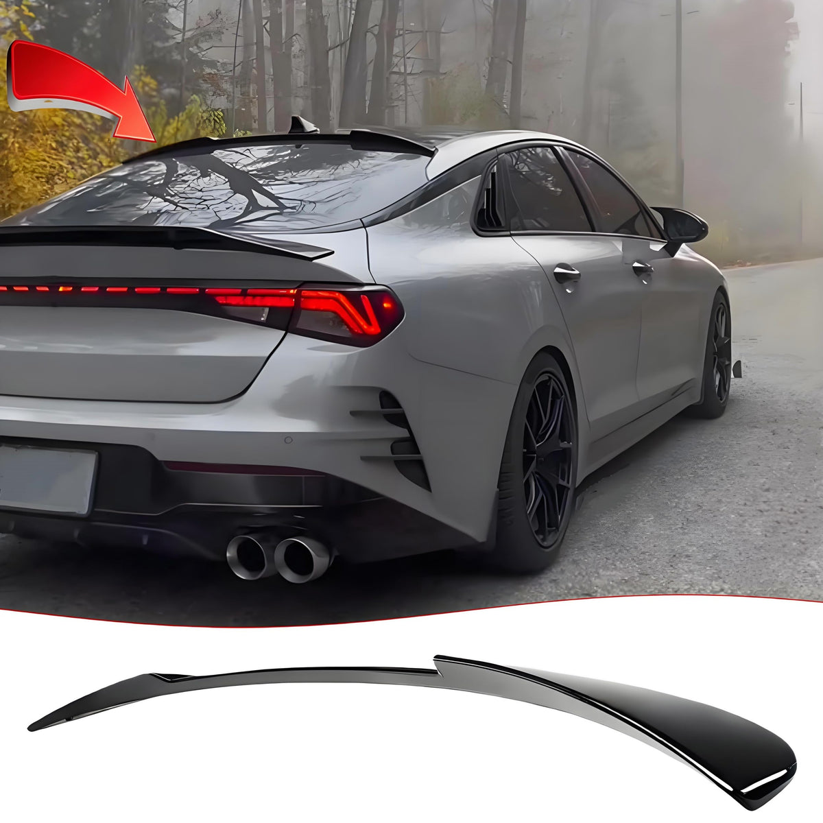 STSEV01 Rear Window Spoiler Roof Wing for KIA K5 2021-2026 - Product Imagery