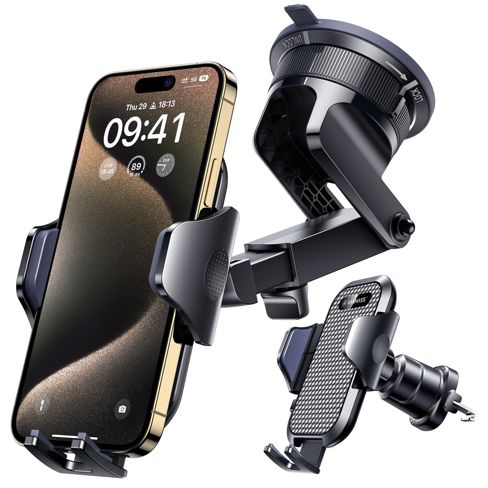[True Military-Grade] Car Phone Holder VANMASS [Upgraded - Product Imagery
