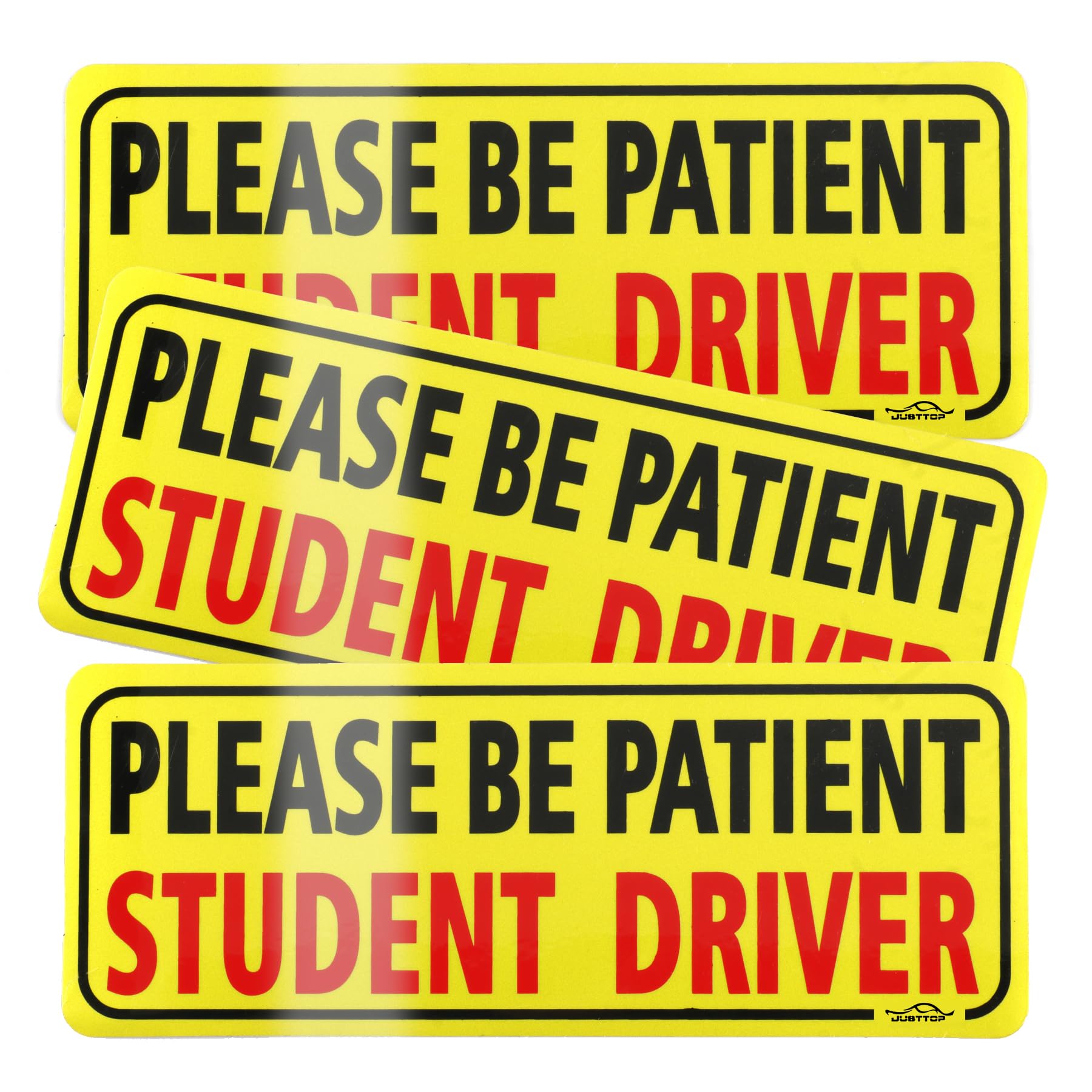 JUSTTOP 3pcs Student Driver Magnet for Car, Please Be Patient - Product Imagery