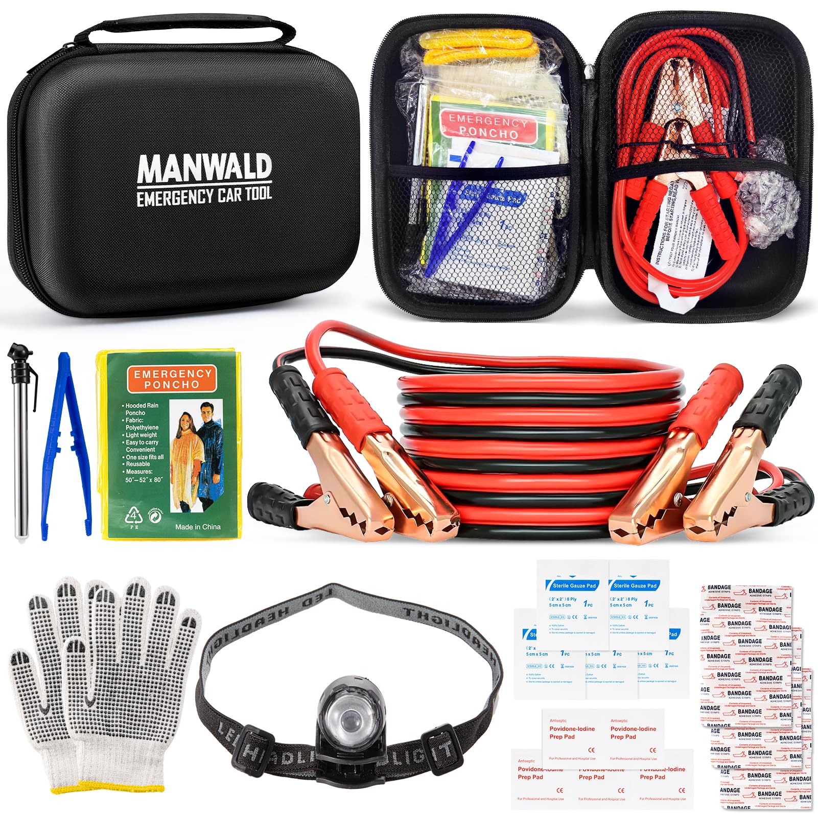 Emergency Car Tool Kit Roadside Assistance Tool Kit, Vehicle - Product Imagery