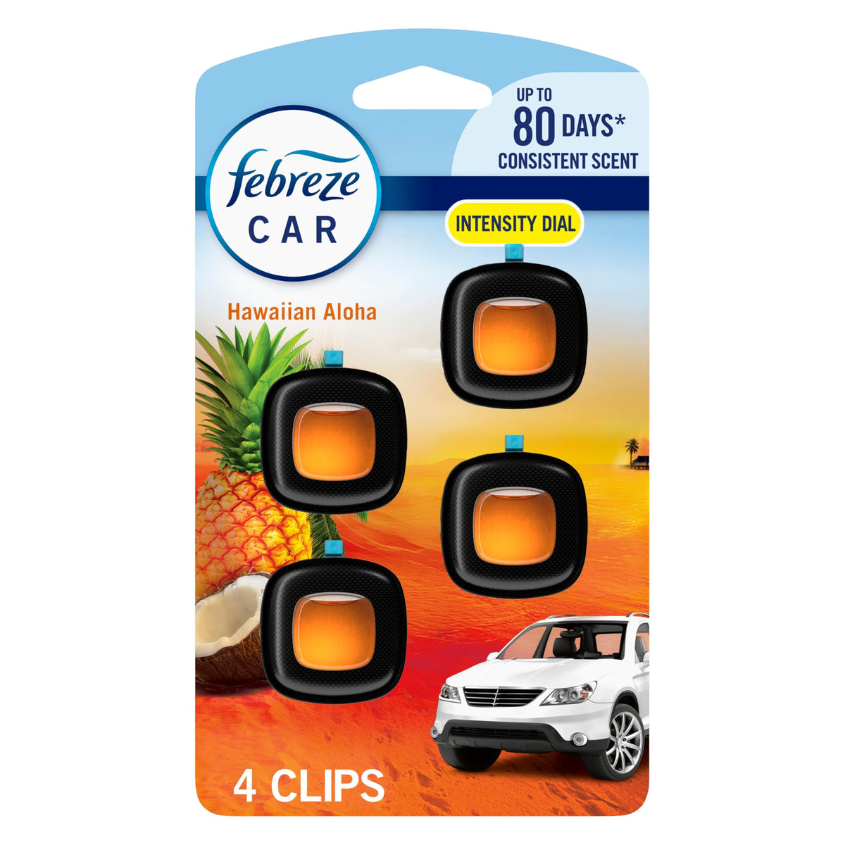 Febreze Car Air Freshener, Odor-Fighting Automotive Vent Clip, - Product Imagery