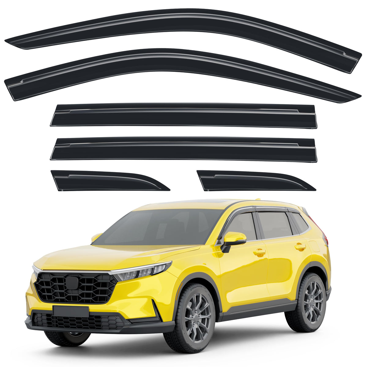 Tape-on Window Visors Rain Guards for Honda CR-V CRV 2023-2026 - Product Imagery