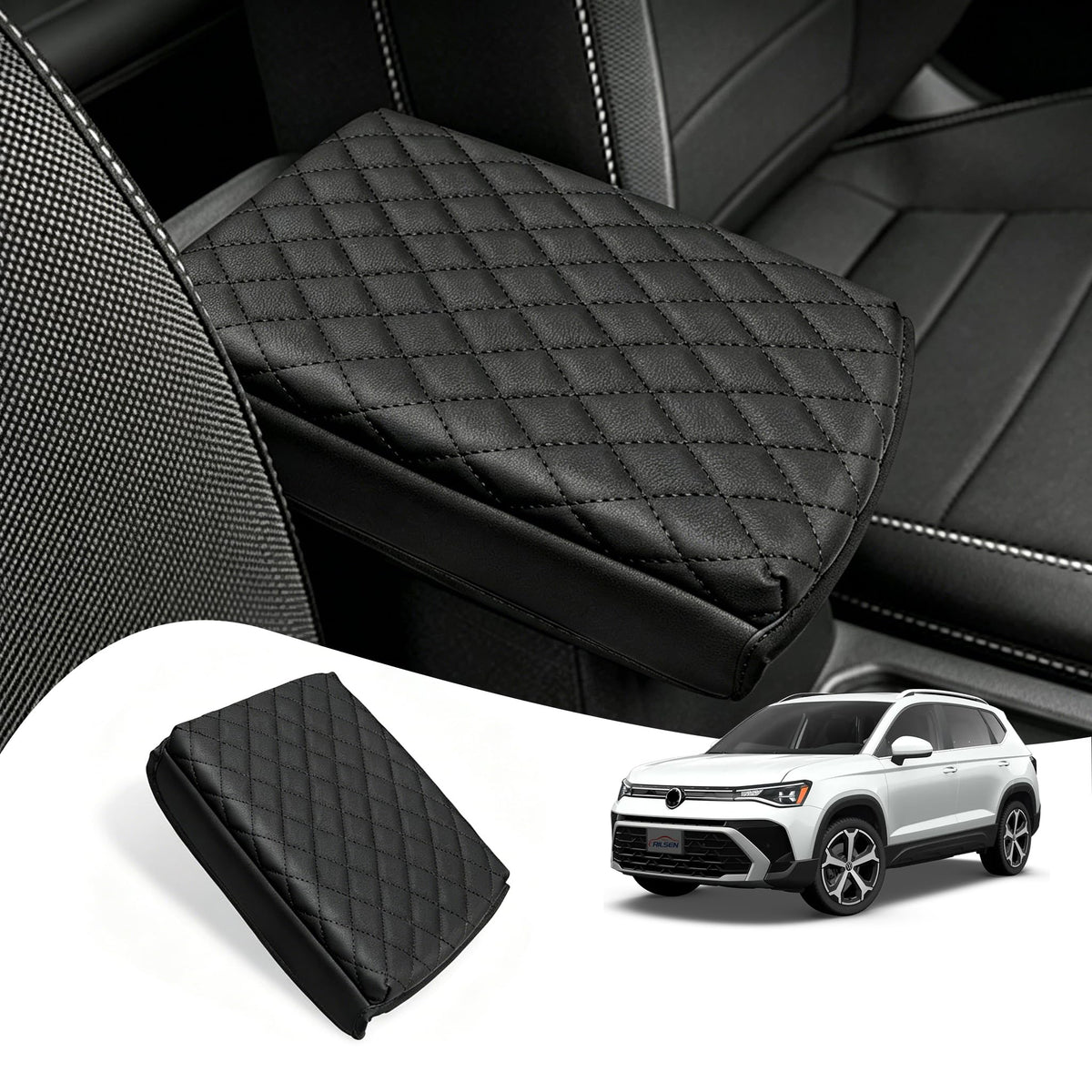 Car Center Console Cover for Volkswagen Taos (S, SE, SEL) 2022 - Product Imagery