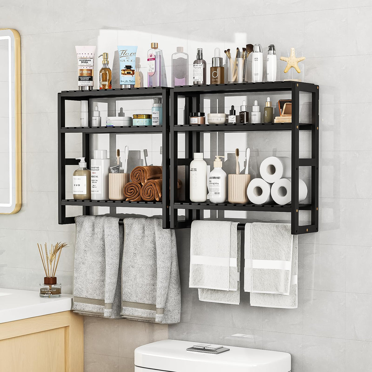 Galood Over The Toilet Storage Bathroom Shelves Wall Mounted - Product Imagery